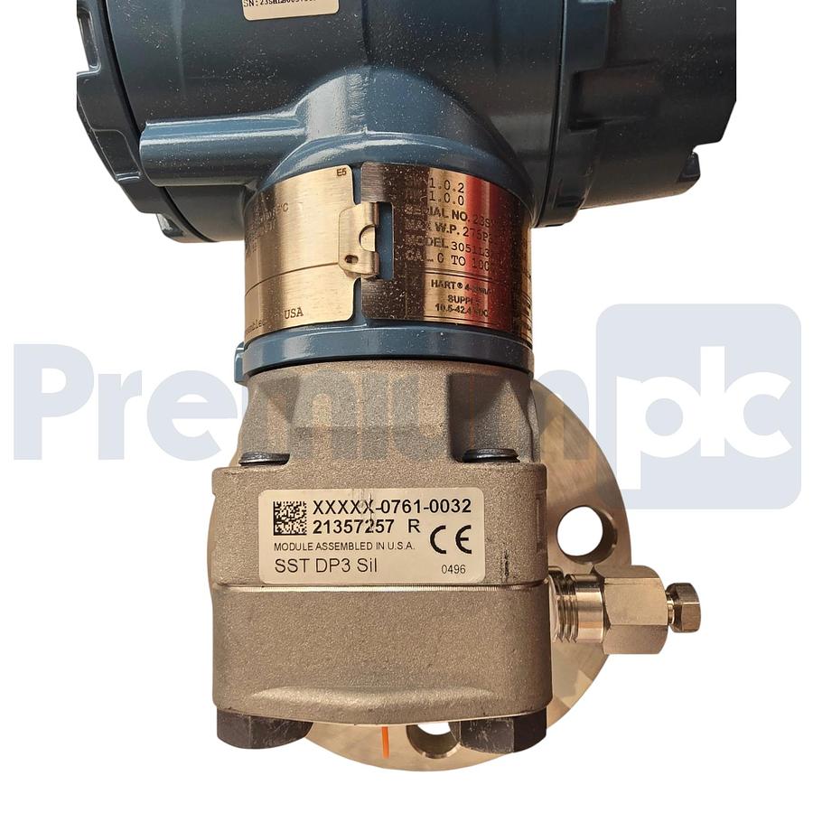 Used Rosemount 3051L Level Transmitter 2" DN50 HART 0-1000 inH2O 3051L3AG0XD21AAE5M5