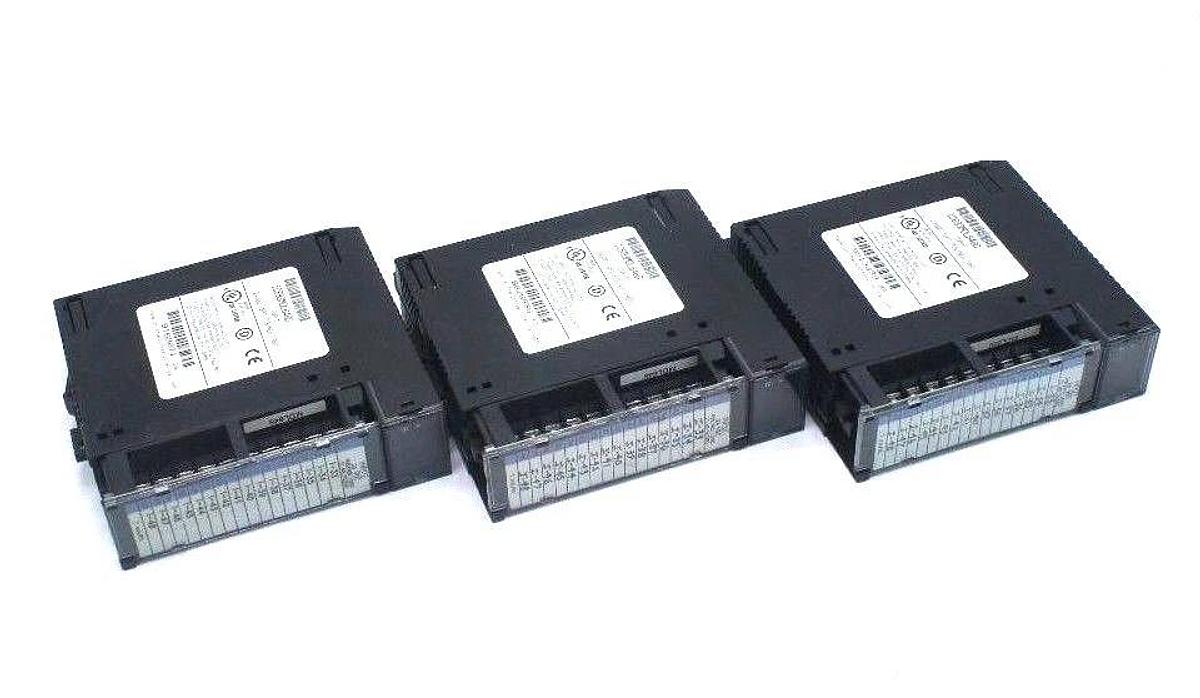 Used LOT OF 3 GE FANUC IC693MDL646D INPUT MODULES 24VDC, 16 PT POS/NEG FAST