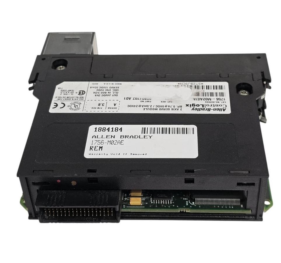 Used ALLEN BRADLEY 1756-M02AE/A 2 AXIS SERVO MODULE SER. A F/W REV. 3.8 1756-M02AE 612598172399