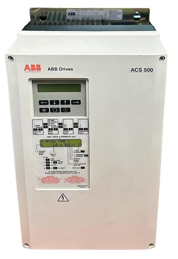Used ABB ACS501-007-2-00P2 / ACS501007200P2 ACS 500 AC DRIVE 7.5/10HP 208-240VAC 3PH