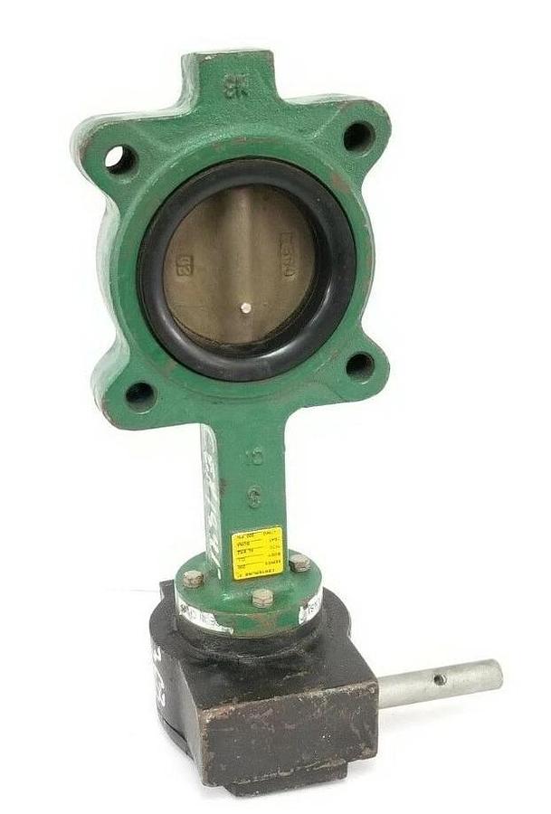 Used CRANE / CENTERLINE 53 SERIES 200 BUTTERFLY VALVE 3'' IN. W/ 24:1 GEAR REDUCER