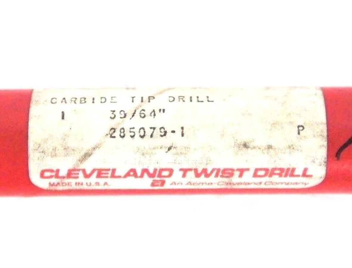 NEW CLEVELAND TWIST DRILL 285079-1 39/64" CARBIDE TIPPED DRILL BIT 2850791
