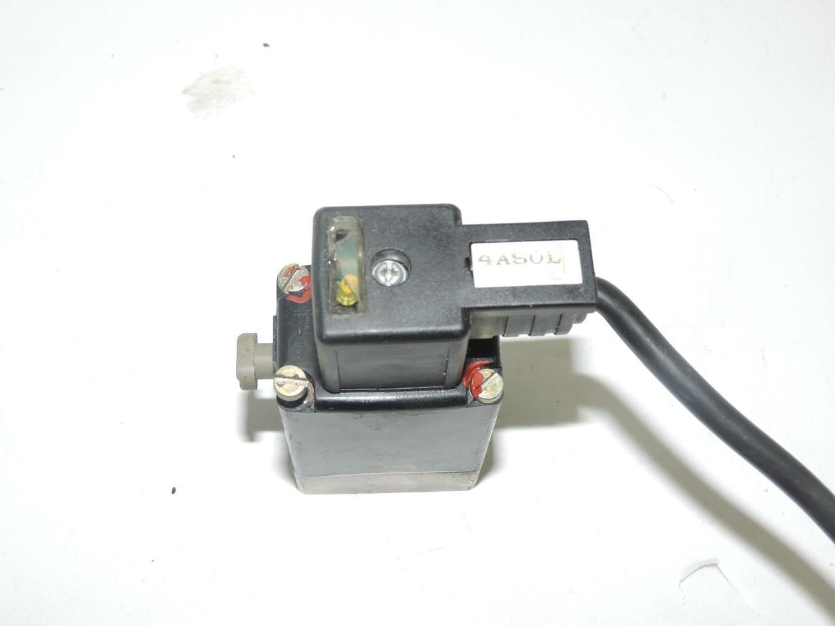 Used LOT OF 6 BURKERT 0331 SOLENOID VAVLVES WITH CNE MA6-V5 CONNECTOR CABLES