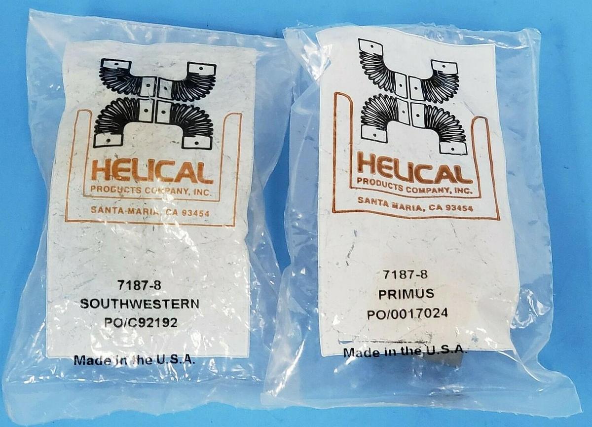 Used LOT OF 2 NEW HELICAL 7187-8 FLEXIBLE COUPLINGS 71878