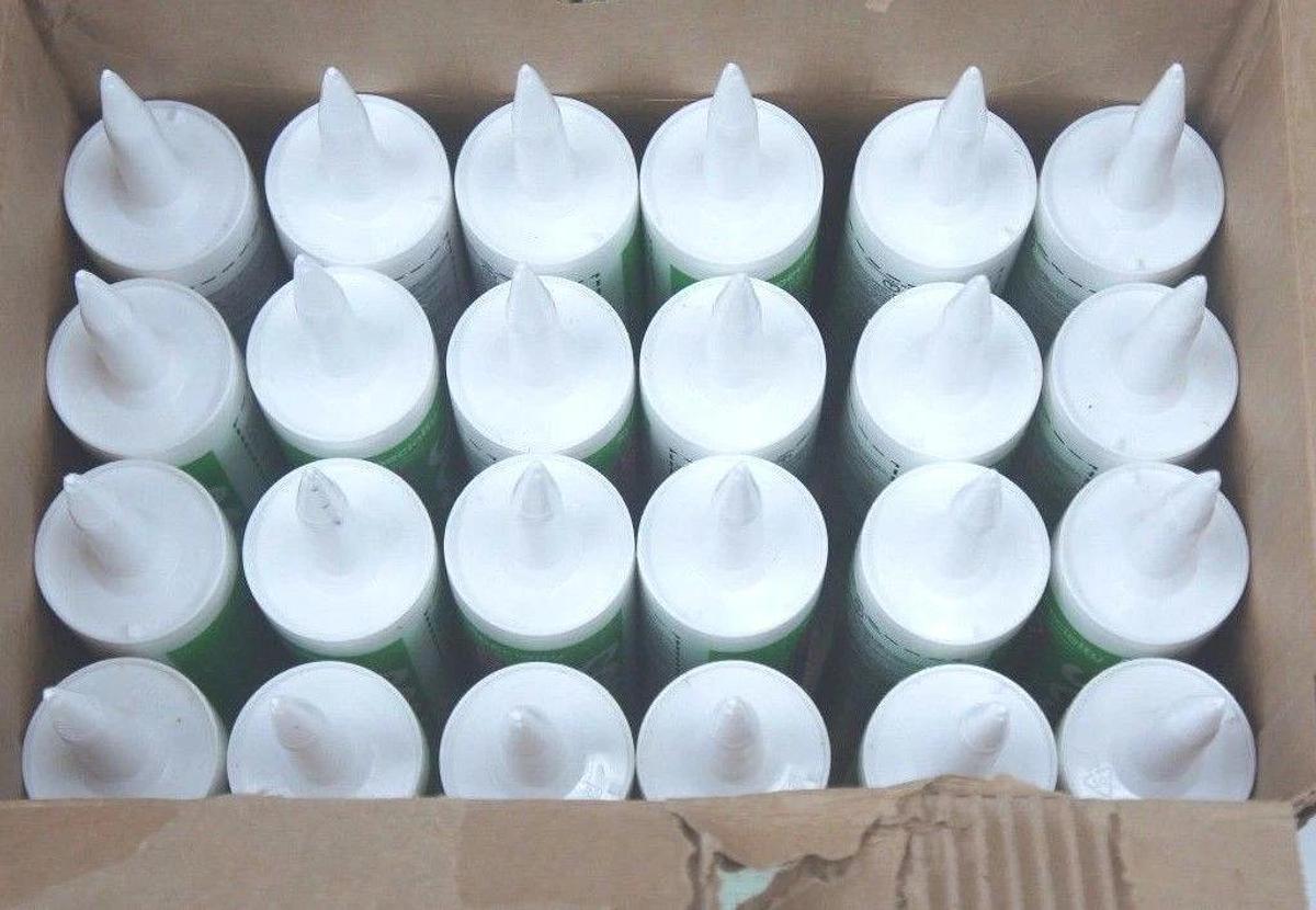 Used NEW GE SCS1000 CONTRACTORS SILICONE SEALANT WHITE, CASE OF 24, SCS1002 12C
