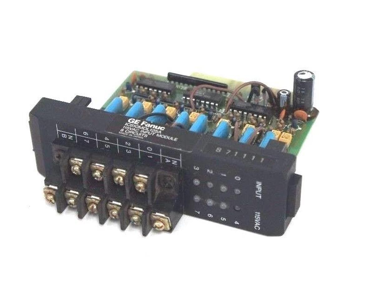 Used LOT OF 10 GE FANUC IC610MDL125A INPUT MODULES 115VAC, 8 CIRCUITS