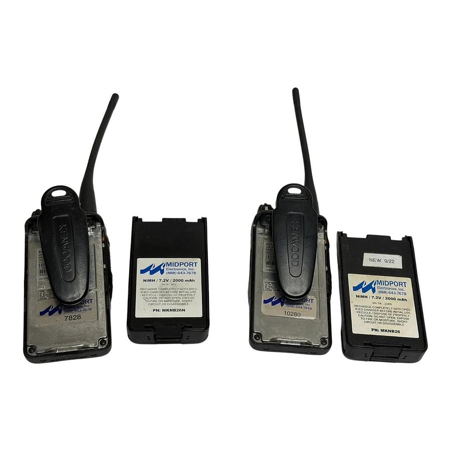 Used Kenwood ProTalk TK-3360-K UHF Two Way Radio Transceivers - Lot of 2