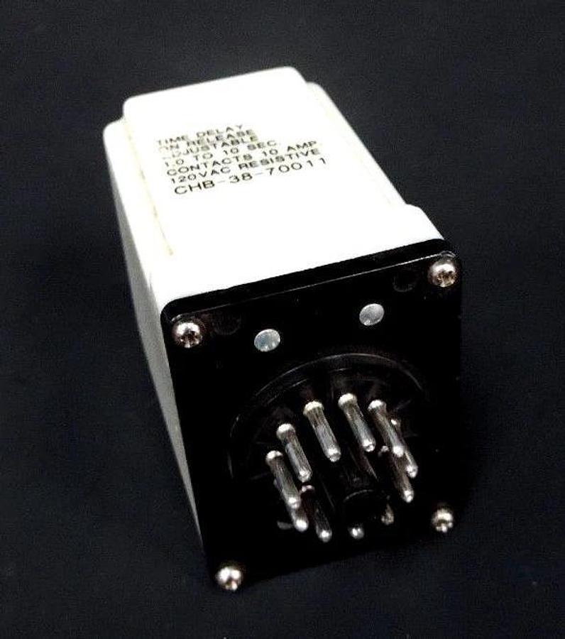 Used AMF POTTER & BRUMFIELD CHB-38-70011 TIME DELAY RELAY, 120VAC, 1.0 TO 10 SEC.