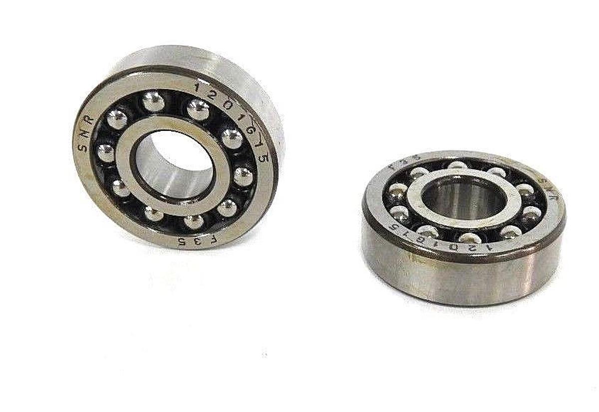 Used LOT OF 2 NEW SNR 1201G15 BALL BEARINGS SELF ALIGNING DOUBLE ROW