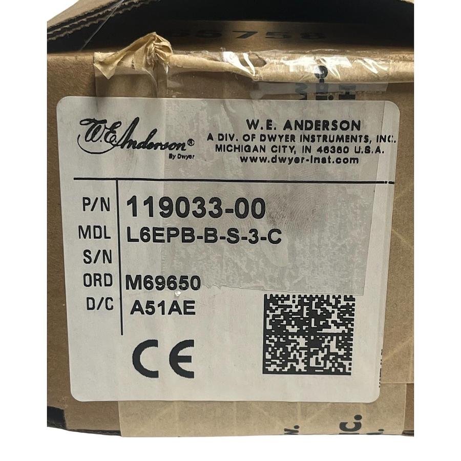 Used Dwyer Flotect L6EPB-B-S-3-C Liquid Level Switch Brass 304 SS Spherical Float