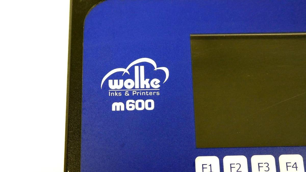 Used WOLKE m600 VIDEOJET PRINT CONTROLLER 115VAC/100W H/W 3.03B-F S/N 02010328