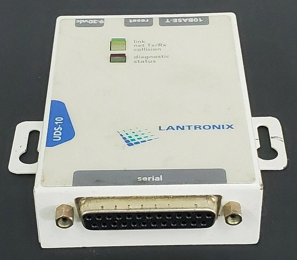 Used LANTRONIX UDS-10-01 EXTERNAL DEVICE SERVER 1-CHANNEL UDS-10, REV. C20