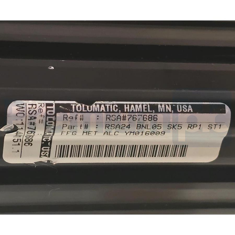 Used Tolomatic RSA24 BNL05 Actuator w/ Allen Bradley VPL-B0633M-PJ12AA Servo Motor