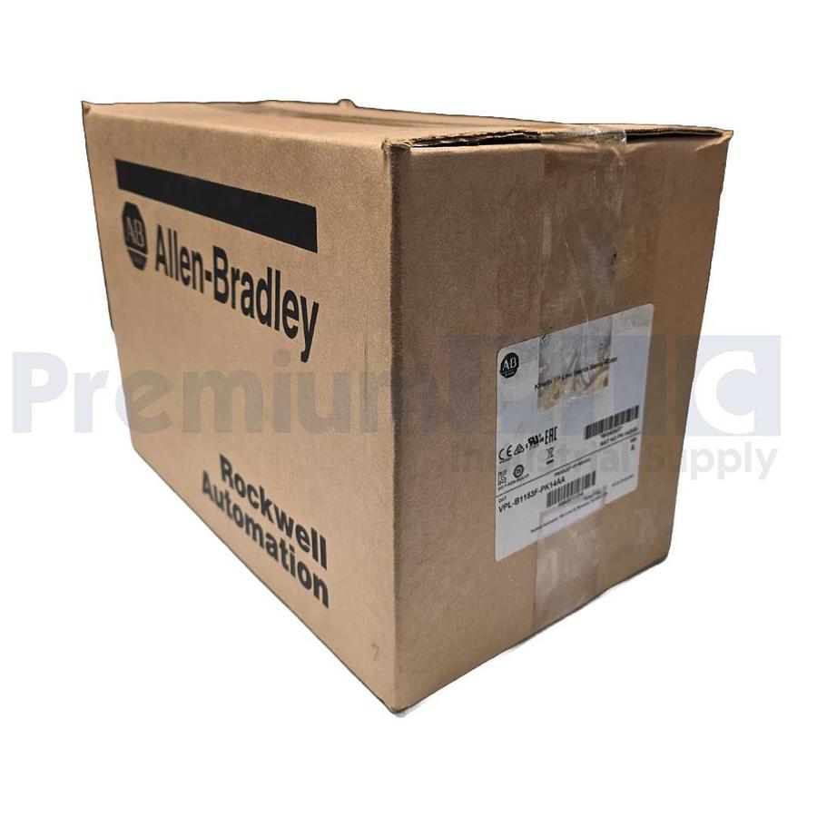 Used ALLEN BRADLEY VPL-B1153F-PK14AA /A KINETIX VPL LOW INERTIA SERVO MOTOR 480V NSFS