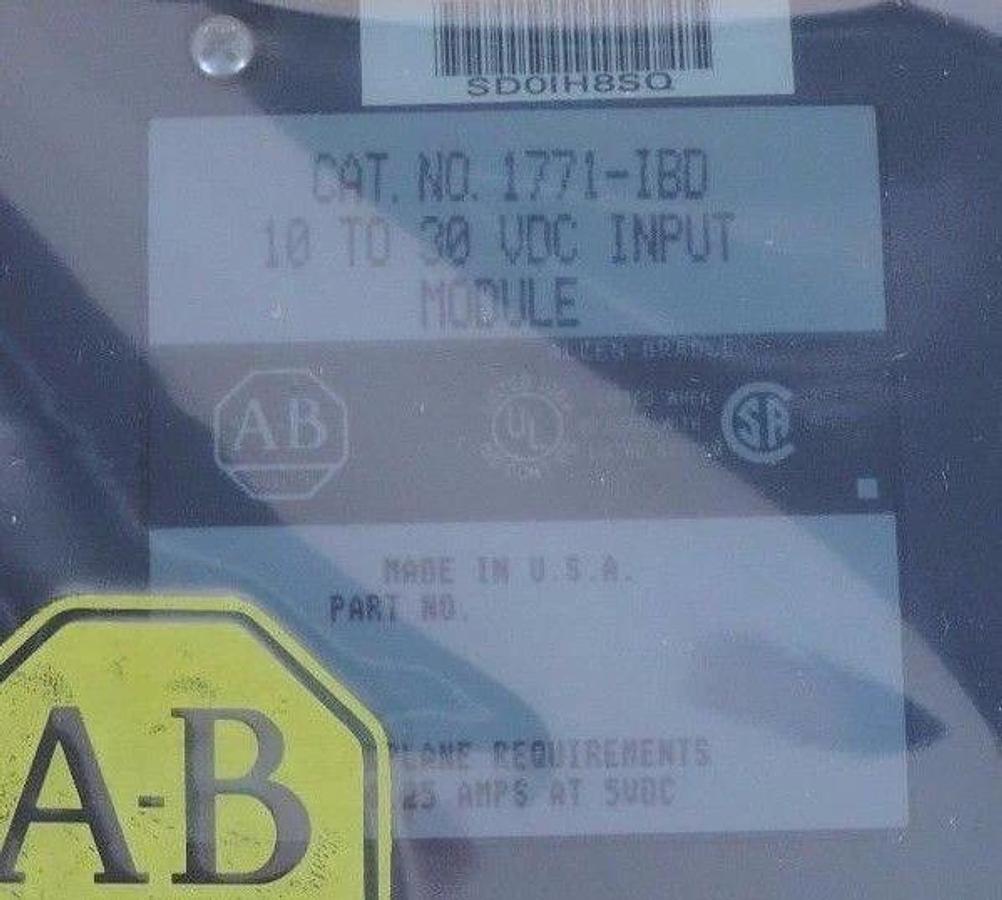 Used NIB ALLEN BRADLEY 1771-IBD INPUT MODULE 10-30VDC 1771IBD