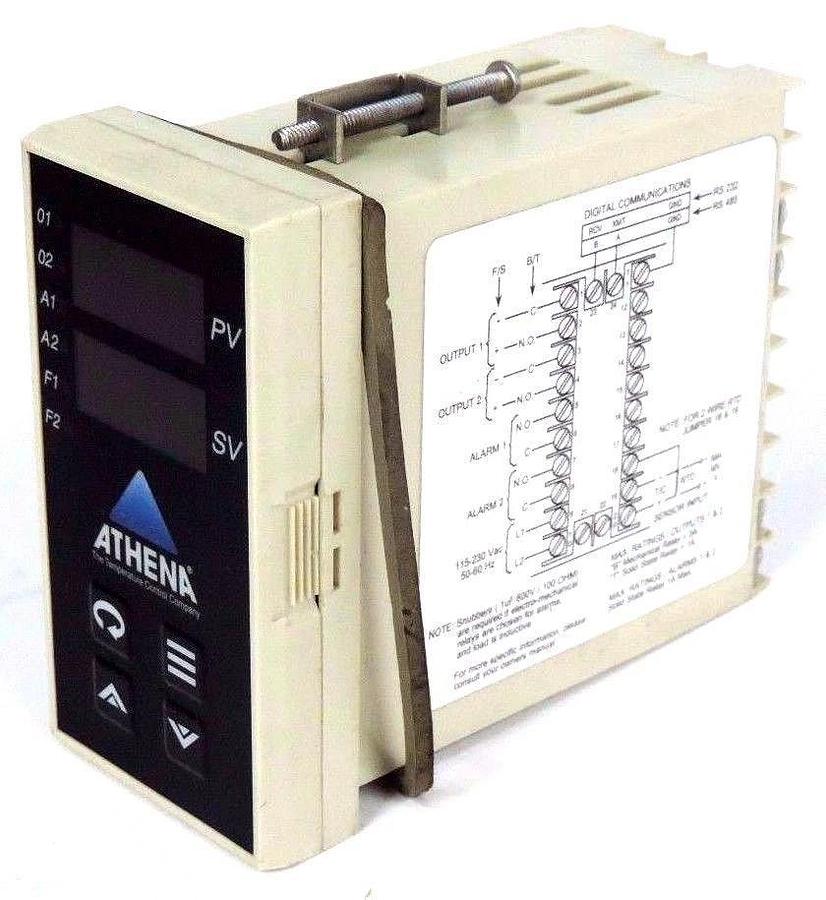 Used ATHENA 18KFF0000000 TEMPERATURE CONTROLLER RANGE 0-2460F 115/230VAC