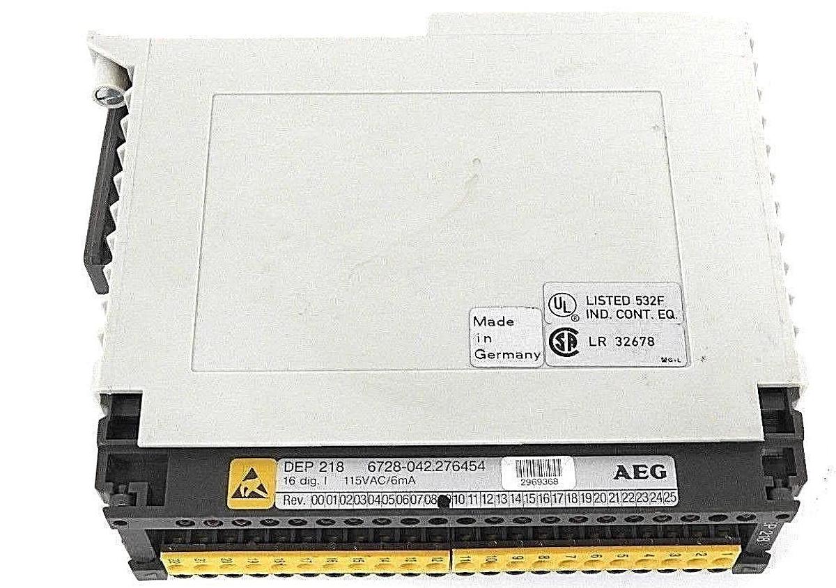 Used AEG MODICON DEP218 6728-042.276454 INPUT MODULE 16POINT, 115VAC