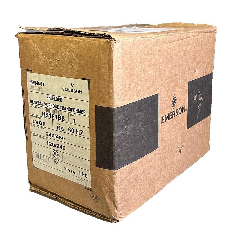 Used NEW EMERSON HS1F1BS SHIELDED GENERAL PURPOSE TRANSFORMER LVGP HS 60Hz 240/480V