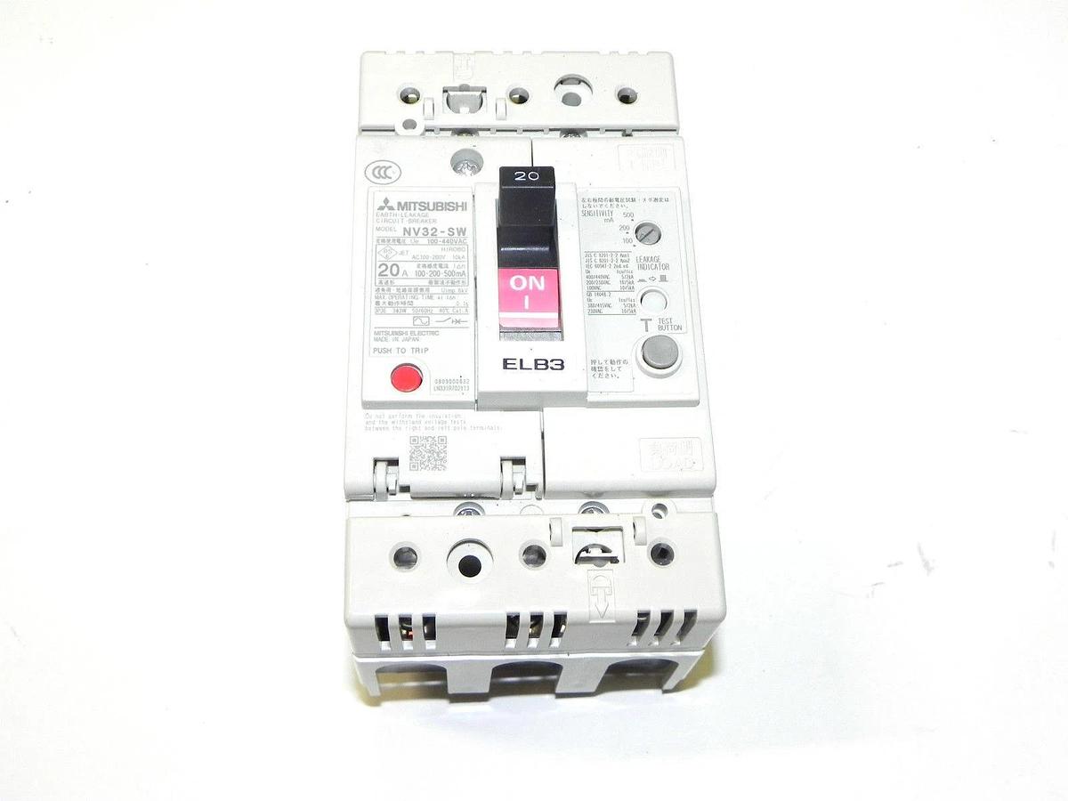 Used MITSUBISHI NV32-SW CIRCUIT BREAKER 20A, NV32SW