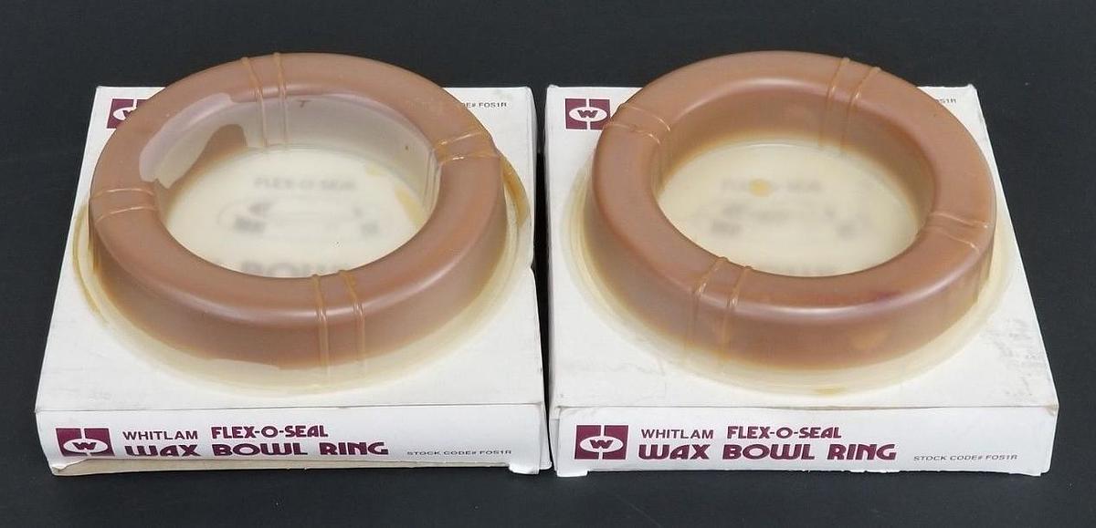 Used LOT OF 2 NIB WHITLAM FOS1R WAX BOWL RINGS FOR 3'' & 4'' WASTE LINES