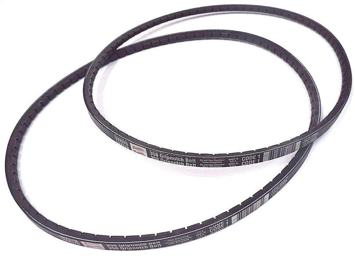 Used LOT OF 2 NEW BROWNING 5VX570 358 GRIPNOTCH V-BELTS 57" O.C.