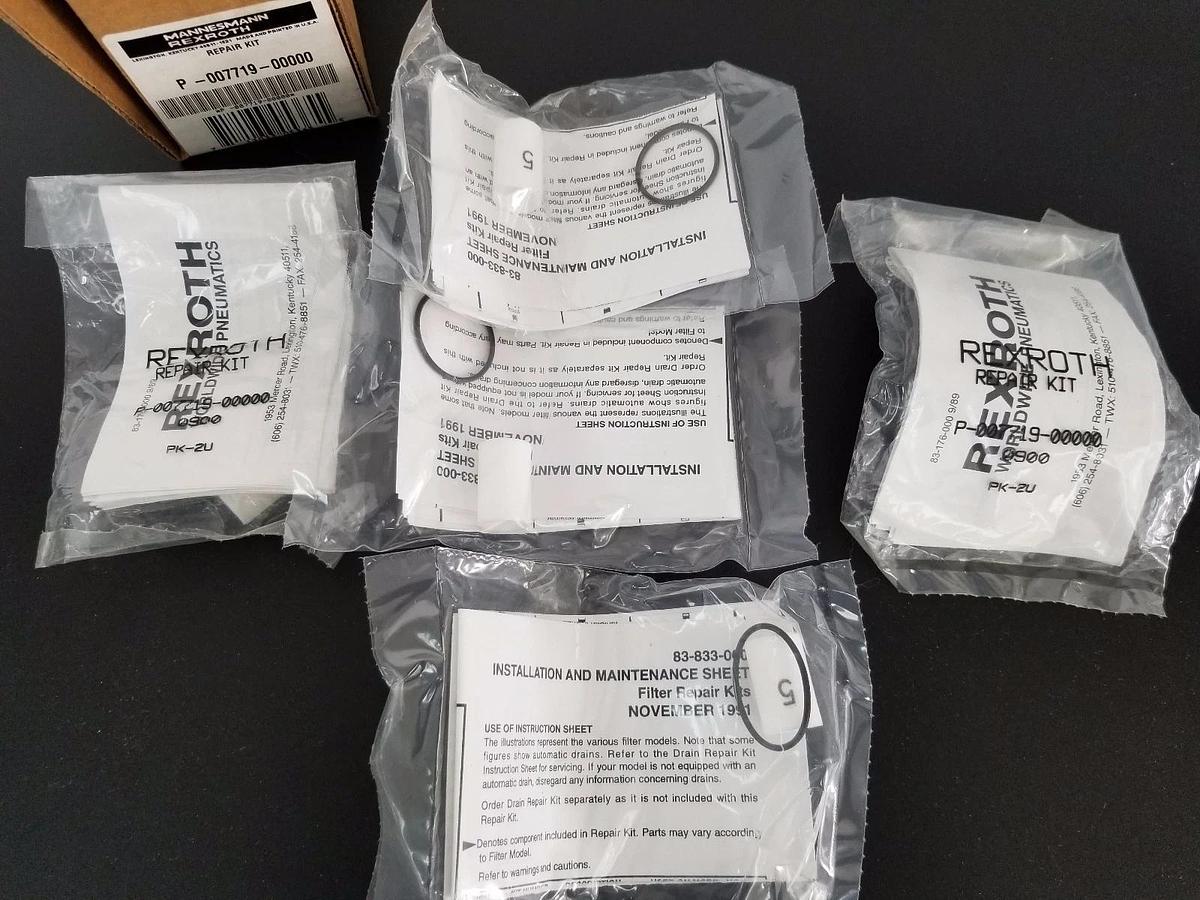 Used LOT OF 5 NEW REXROTH P-007719-00000 REPAIR KITS P00771900000