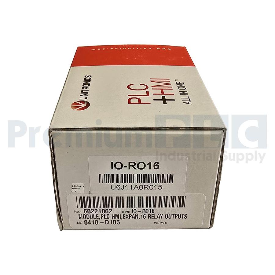 Used NEW UNITRONICS IO-RO16 / IORO16 I/O EXPANSION MODULE 16 -OUTS 24VDC NSMP