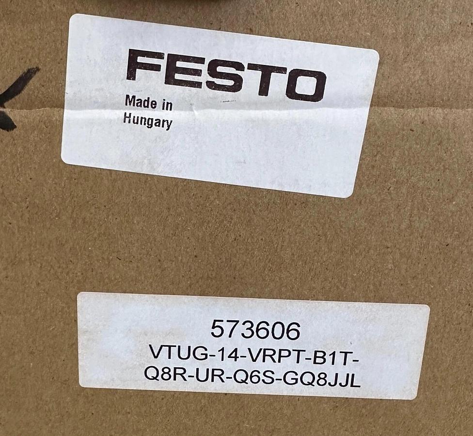 NEW FESTO VTUG-14-VRPT-B1T-Q8R-UR-Q6S-GQ8JJL PLUG-IN VALVE TERMINAL 573606