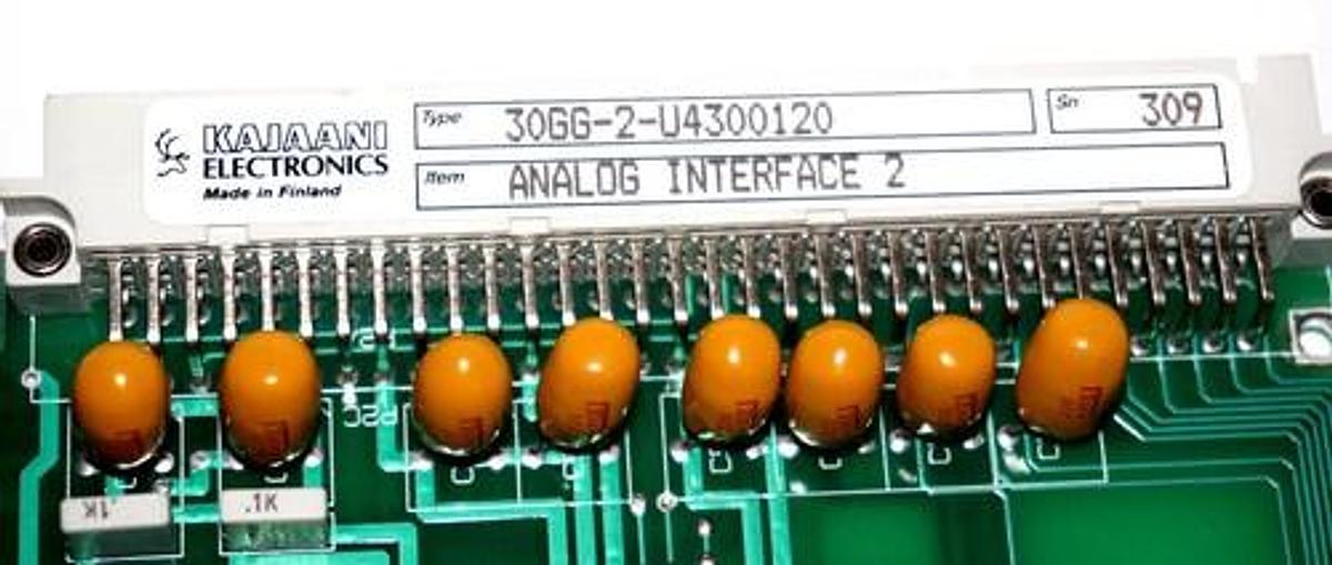 Used KAJAANI ELECTRONICS 30GG-2-U4300120 ANALOG INTERFACE 2, F4300010D, 30GG2U43001
