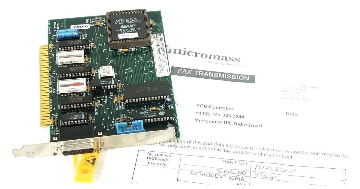 Used MICROMASS A775200A PCB CONTROLLER A775200-L1 A775200-SS ISS. 3 A775200