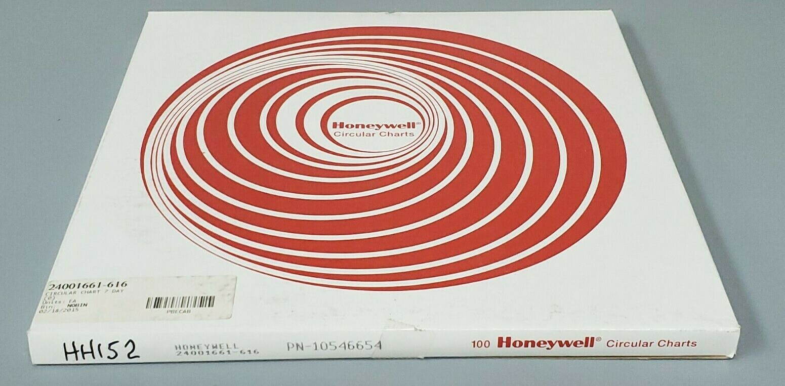 Used BOX OF 100 NEW HONEYWELL 24001661-616 CIRCULAR CHART RECORDERS PN-10546654