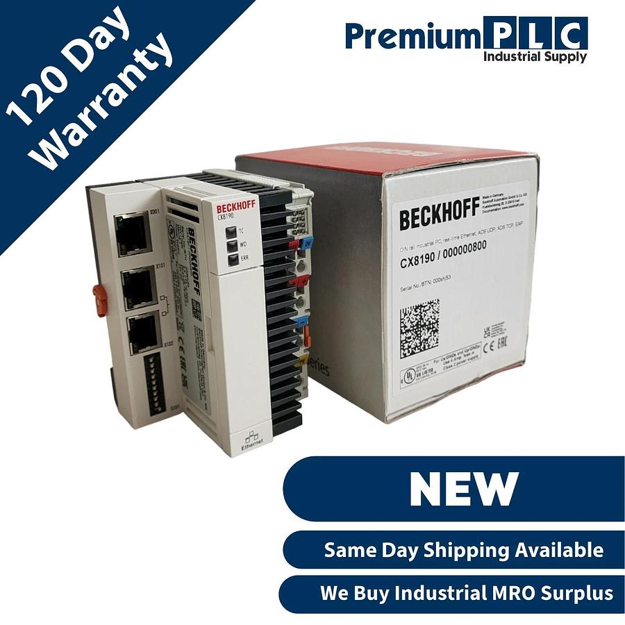 Used BECKHOFF CX8190 / 000000800 EMBEDDED PC CONTROLLER MODULE REAL-TIME ETHERNET NEW