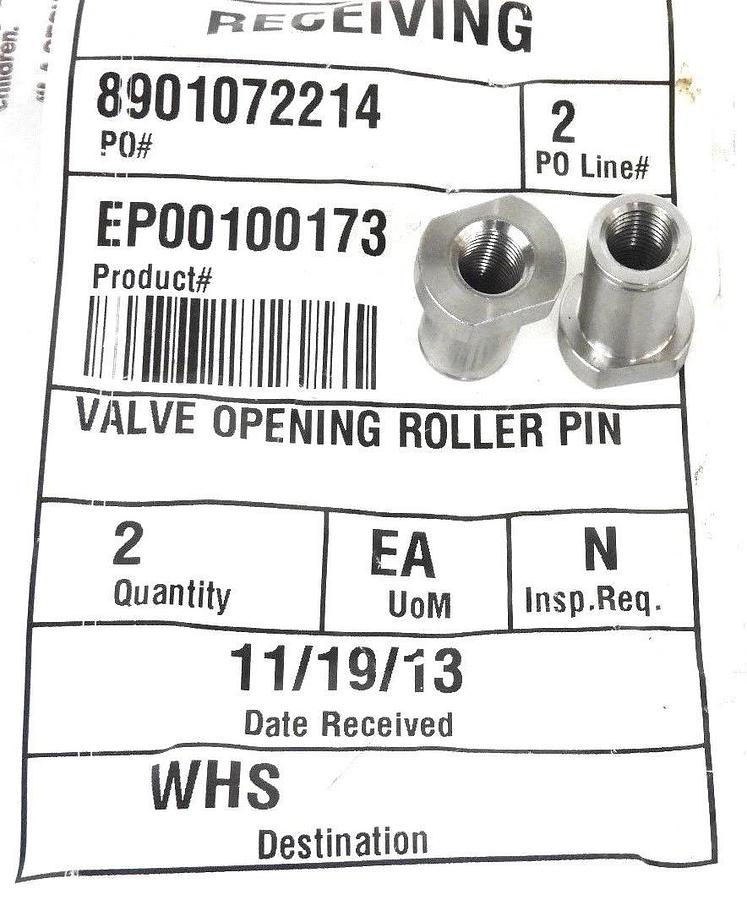 LOT OF 2 NEW GENERIC EP00100173 VALVE OPENING ROLLER PINS