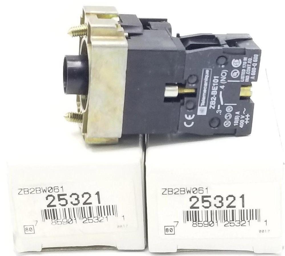 Used LOT OF 2 NIB TELEMECANIQUE ZB2-BW061 LIGHT MODULE ASSEMBLIES 22MM, 24V, ZB2BW061