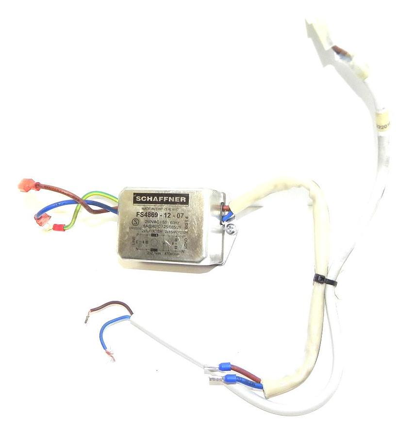 Used SCHAFFNER FS4869-12-07 LINE FILTER FS48691207, 250VAC, 50-60HZ 6A@40DEG. C