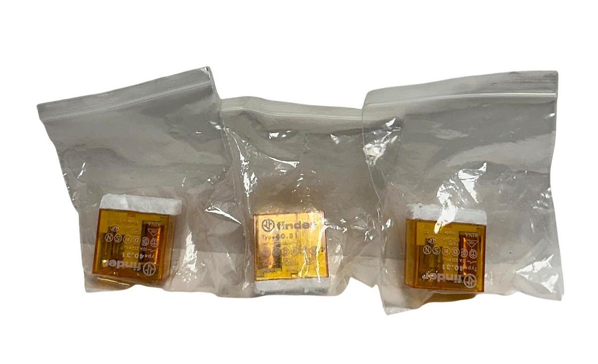 3 FINDER 40.31 / 4031 MINIATURE PCB / PLUG-IN RELAYS 10A 250V SERIES 40 NSNP