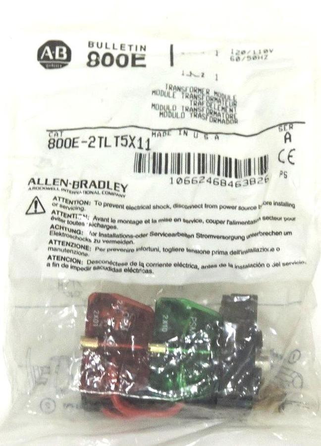 Used NEW ALLEN BRADLEY 800E-2TLT5X11 TRANSFORMER MODULE 800E2TLT5X11 SER. A
