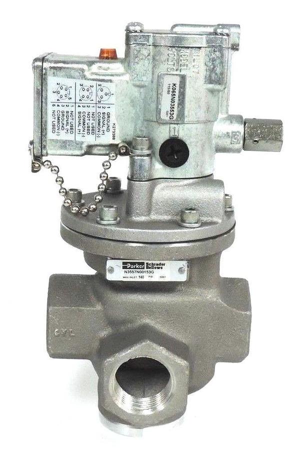 Used NIB PARKER N3557N00153G 3WAY NC VALVE 120 VOLT K065N03553G