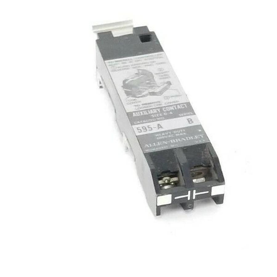 Used ALLEN BRADLEY 595-A AUXILIARY CONTACT 595A, SER. B, (MISSING SCREW)
