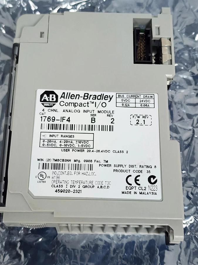 NIB ALLEN BRADLEY 1769-IF4 SER. B REV. 2 F/W REV. 2.1 COMPACT I/O MODULE