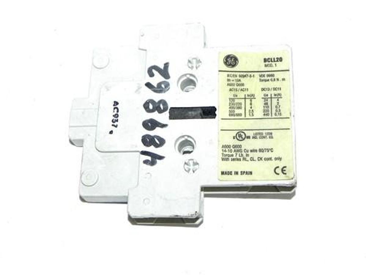 Used GENERAL ELECTRIC BCLL20 CONTACT USED