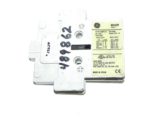Used GENERAL ELECTRIC BCLL20 CONTACT USED