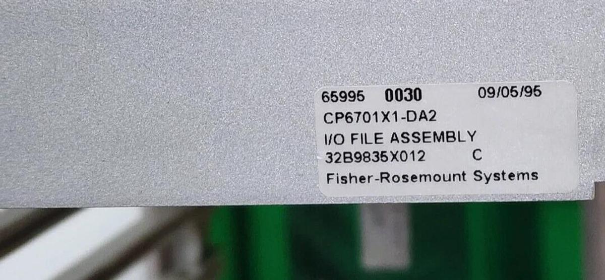 Used FISHER ROSEMOUNT SYSTEMS CP6701X1-DA2 I/O FILE RACK ASSEMBLY