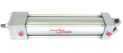 Used NEW MILWAUKEE PNUEMATIC CYLINDER B-12959, 2" BORE 8" STROKE 250PSI, SWIVEL MOUNT
