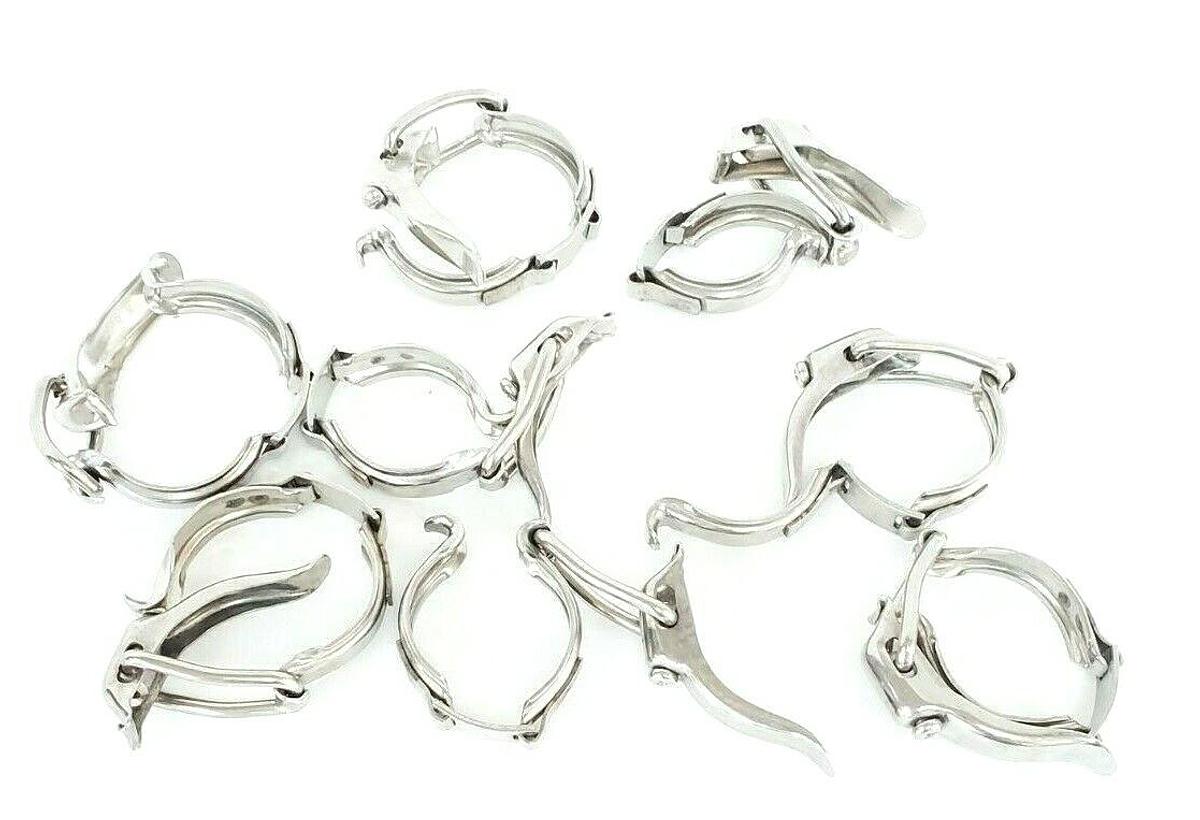 Used LOT OF 8 GENERIC 304 13MHLA150 HINGED TOGGLE CLAMPS 13MHLA 1-1/2" S 13MHLA-1.5-S