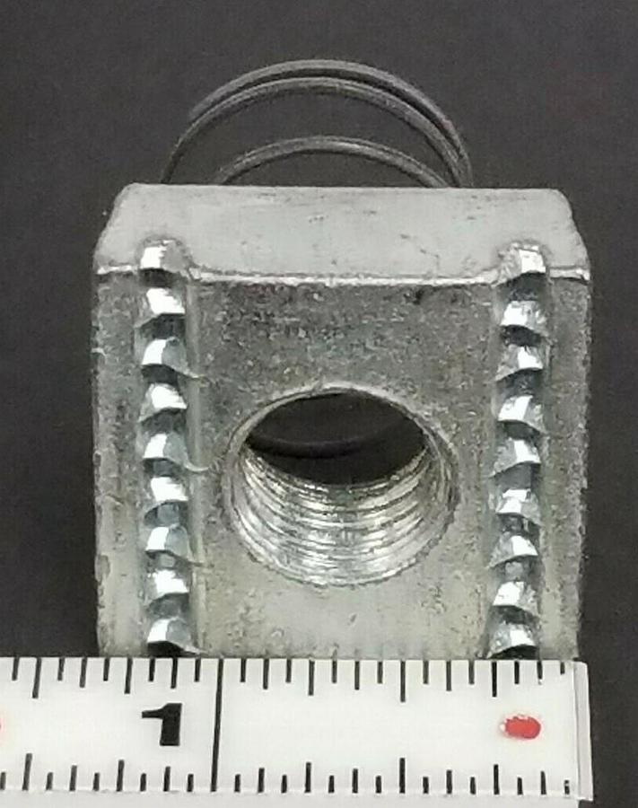 Used LOT OF 16 NEW GENERIC 2175713 SPRING NUTS, 32 X 33 X 10MM BASE, 2.5-3CM SPRING