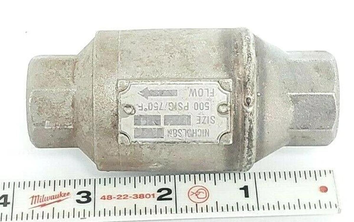 Used NICHOLSON TA503 THERMO DYNAMIC STEAM TRAP SIZE: 1/2'' 500 PSIG/750 DEG. F