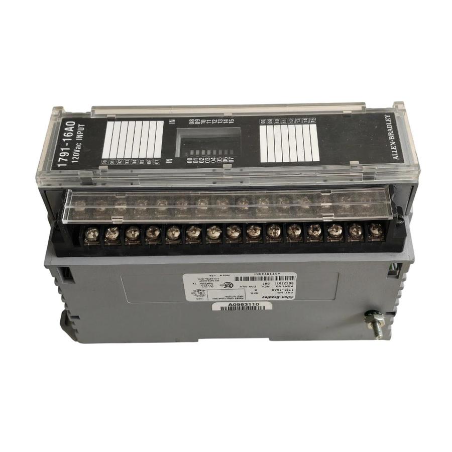 ALLEN BRADLEY 1791-16A0 /B 16-INPUT AC BLOCK I/O MODULE 120VAC 179116A0 REMAN