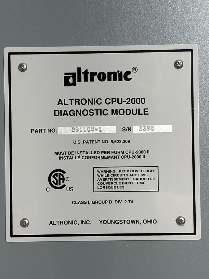 Used Altronic CPU-2000 Diagnostic Module 291105-1 Ignition System Boxed New