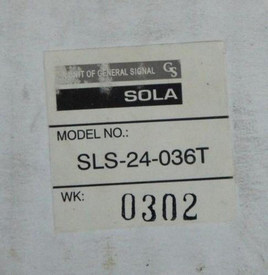 Used SOLA SLS-24-036T POWER SUPPLY IN 100-240VAC SLS24036T (IN BOX)